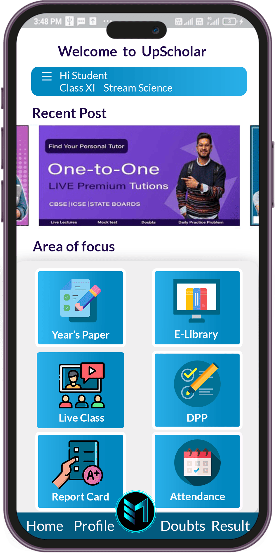 UpScholar app features preview